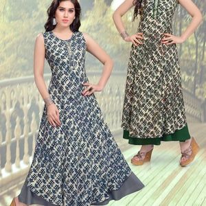 Grey colored floor length gown